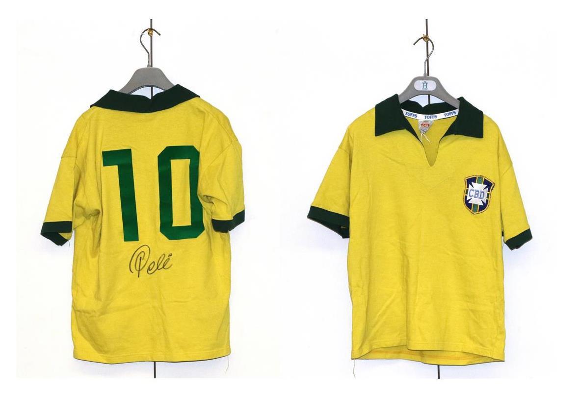 Lot 3019 - Brazil Signed Retro Shirt Pele
