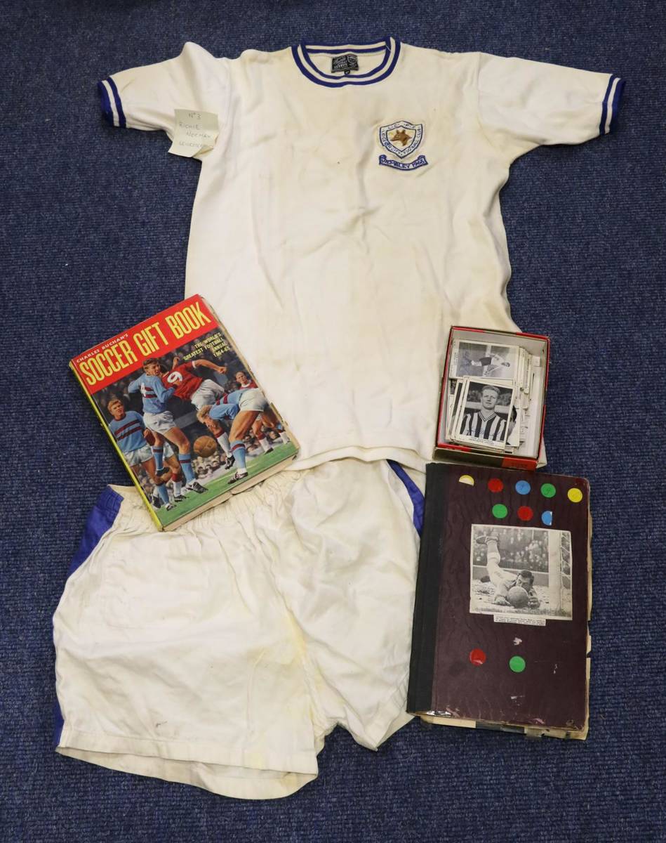 Lot 3028 - Football Memorabilia, comprising a Leicester City Wembley 1963 FA cup final No.3 shirt, Richie...