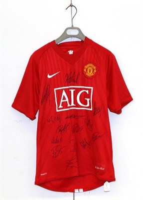 Lot 3036 - Manchester United Football Club Signed Shirt Champions 2008 signed by Fletcher, Nani, Scholes,...