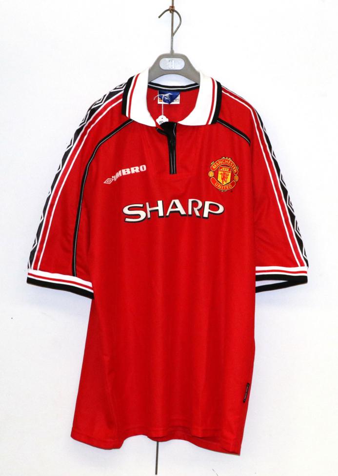 Lot 3038 - Manchester United Football Club Signed Shirt Treble Team No.99 signed by Keane, Beckham, Giggs,...