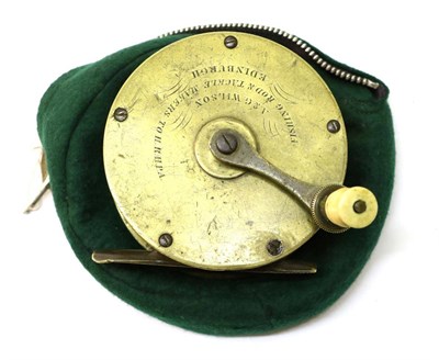 Lot 3049 - A 19th Century 3 1/4"; Brass Crank Winch by A & G Wilson Edinburgh, with folding bone handle on...
