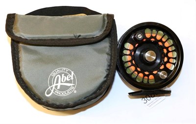 Lot 3083 - An Abel Super 6 Fly Reel, serial number S2432, with line, in soft case