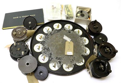 Lot 3092 - Eight Mixed Reels, including Milbro 'Pelican' centrepin reel, Youngs 'Pridex', Allcock...