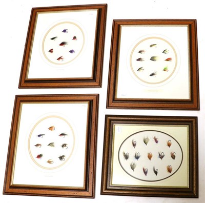 Lot 3101 - Four Framed and Glazed Displays of 'Vintage Salmon Flies'