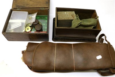 Lot 3108 - Mixed Tackle, including two wooden boxes containing an Allcocks priest and another, bearings...