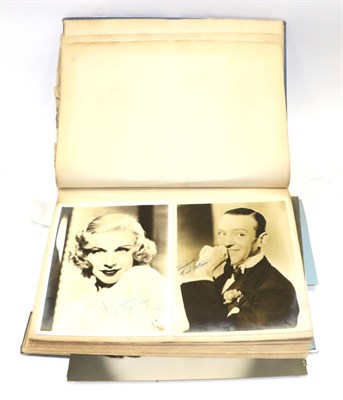 Lot 3150 - Autograph Album Contains Numerous Hollywood Publicity Photographs including Harold Lloyd (x2),...