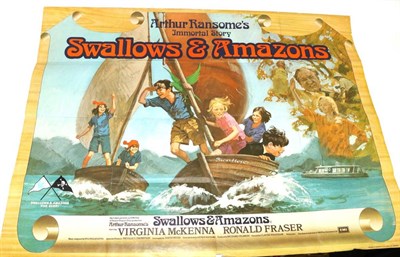 Lot 3155 - Swallows & Amazons Cinema Poster 39 1/2x29 1/2"; (folded, a few fairly minor tears and damage,...