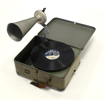 Lot 3161 - Bing Childs Gramophone in suitcase style case (G-F)