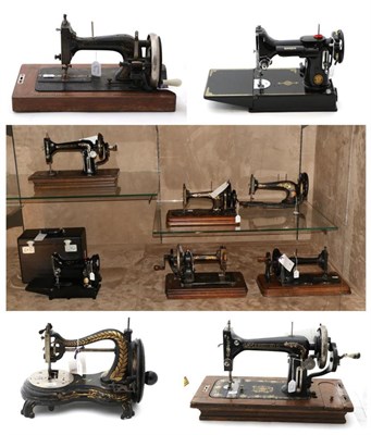 Lot 3176 - Sewing Machines including Kenbar Junior, Harris No.5,  Singer Small Fiddle Bed, Varley &...