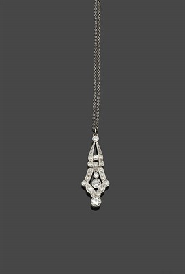 Lot 654 - A Diamond Pendant on Chain, the hinged pendant set with round brilliant cut diamonds in a white...