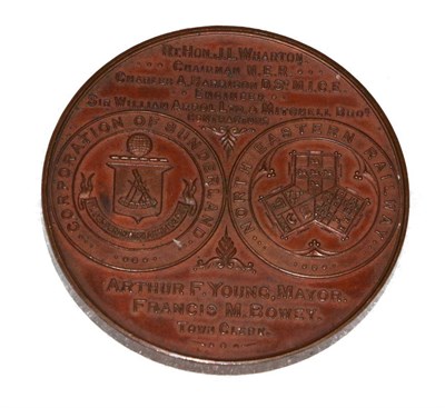 Lot 3203 - North Eastern Railway Commemorative Medallion 'North Eastern Railway and Corporation  of Sunderland