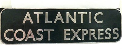 Lot 3218 - ** Atlantic Coast Express Locomotive Headboard second style (first version) where first 'A' of...