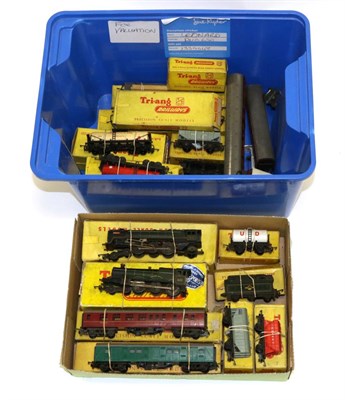 Lot 3225 - Triang TT Gauge Locomotives And Rolling Stock including T91 Windsor Castle and tender, T97 Boadicea