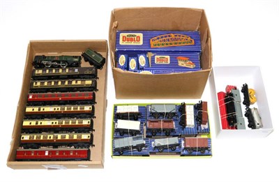 Lot 3240 - Hornby Dublo Locomotive And Rolling Stock including a Pacific locomotive repainted as BR 34005...