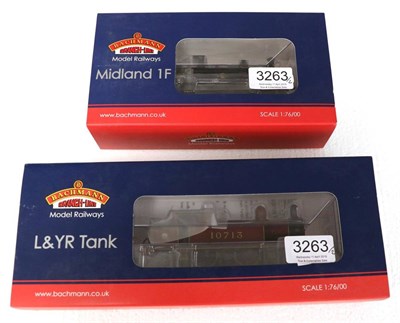 Lot 3263 - Bachmann OO Gauge Locomotives 31168 2-4-2T L&YR 10713 6DCC and 31432 0-6-0T Midland Class 1F BR...