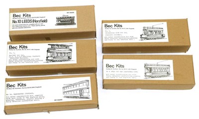 Lot 3267 - BEC OO Gauge Tram Kits No.10 Leeds (Horsfield), No.18 Manchester Standard, No.9 Balcony Top...