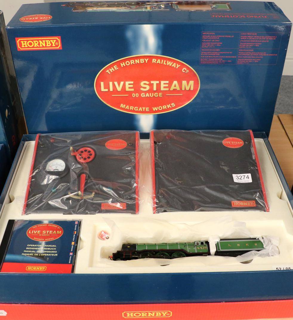 Lot 3274 - Hornby OO Gauge Live Steam Flying Scotsman LNER 4472 (E, unfired)