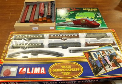 Lot 3287 - Lima HO Gauge Orient Express Set with SNCF BB 9288 locomotive (E box G-F); Mehano Thalys set (E box