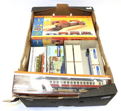 Lot 3292 - Piko HO Gauge BR 244 B-B DR Pantograph Locomotive (E box G) ADE DB all 1st Coach (E box G)...