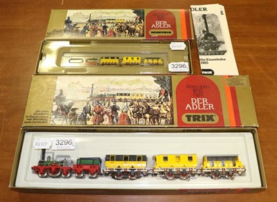 Lot 3296 - Trix HO Gauge Der Adler Presentation Set together with Minitrix N Gauge Der Adler Set (both E boxes