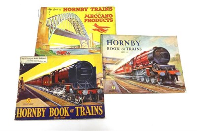 Lot 3305 - Hornby Book Of Trains 1933-34 48pp with Kensington Model Dockyard sticker to cover (some wear)...