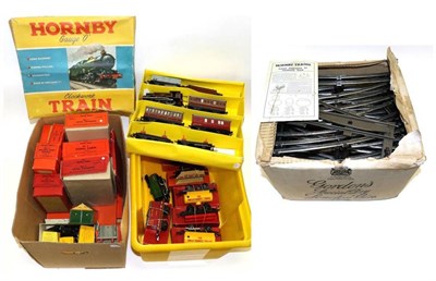 Lot 3309 - Hornby O Gauge Locomotive And Rolling Stock including No.30 c/w 0-4-0T BR 82011 locomotive, two...