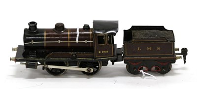 Lot 3330 - Marklin O Gauge R1030 0-4-0 Locomotive with four wheel LMS tender 1039 (G, cab bent slightly...