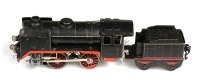 Lot 3332 - Marklin O Gauge Two 20-Volt Electric Locomotives (i) R66 12910 0-4-0, black (F-G, lacks one pickup)