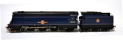 Lot 3350 - ** Golden Age Models (Made By F C Models -Korea) O Gauge Merchant Navy Class Locomotive Blue...