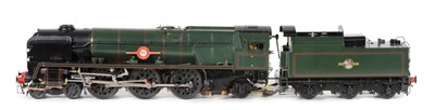 Lot 3373 - Aster Gauge 1 4-6-2 Rebuilt Merchant Navy Class Locomotive And 6-Wheel Tender professionally...