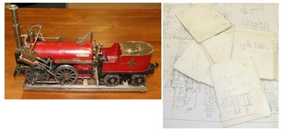 Lot 3386 - Live Steam 3 1/2"; Gauge 0-4-0 Locomotive Invicta constructed in brass/steel with four wheel tender