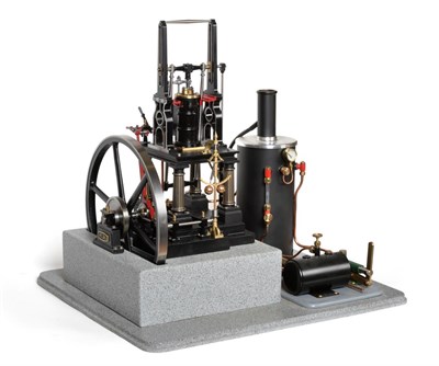 Lot 3402 - Cotswold Heritage Atlas Stationary Engine with Boiler CH414, both mounted on base (E)