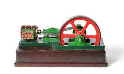 Lot 3406 - Live Steam Stationary Steam Engine with single wood lagged fixed horizontal cylinder and...