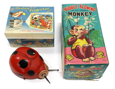 Lot 3420 - Alps Battery Operated Bubble Blowing Monkey (generally G-E, some rusting mainly around base,...