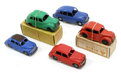 Lot 3428 - Triang Minic Plastic Models Hillman Minx, Morris Minor, Morris saloon, Morris saloon (boxed)...