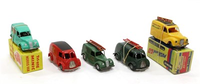 Lot 3431 - Triang Minic Plastic Models Morris van (boxed) Royal Mail van (damage to decals) two Post...