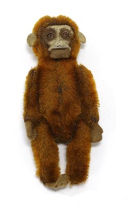 Lot 3438 - Schuco Articulated Monkey flock covered 4.5";, 12cm (G, lacks one foot)