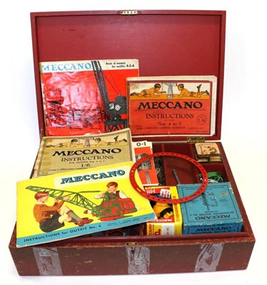 Lot 3461 - Meccano Various Pre And Post War Parts including brass wear, wheels and others in an original...