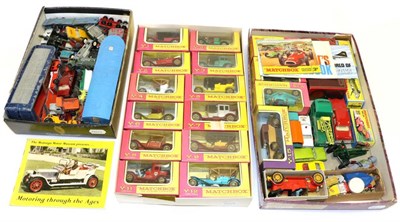 Lot 3476 - Matchbox Models Of Yesteryear a collection of 15 Models in pink/yellow window boxes and two...