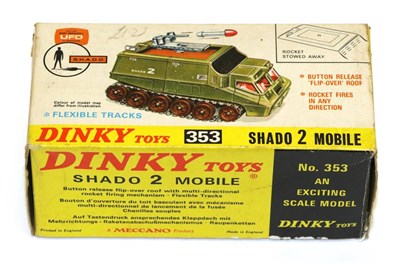 Lot 3482 - Dinky 353 Shado 2 Mobile in card box with instructions (E-G box G, wear to seams)