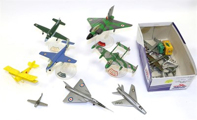 Lot 3488 - Dinky Aircraft Pre-war Whitley bomber camouflage (F-G, no visible fatigue, lacks one wheel)...