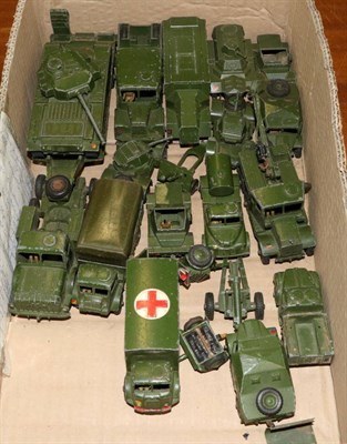 Lot 3492 - Dinky Military including Centurion tank and Transporter, Reconnaissance car, Ambulance,...