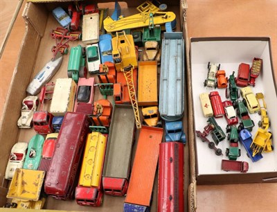 Lot 3497 - Dinky Various 1950's Vehicles including Foden Regent tanker, Foden Flat with tailboard, Foden...