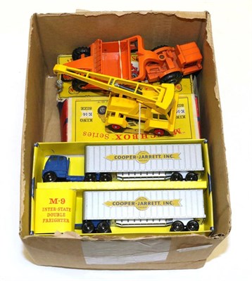 Lot 3515 - Matchbox Majorpack M9 Inter-State Double Freighter (E box E-G) Kingsize K14 Jumbo crane (E box...