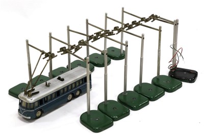 Lot 3519 - Rivarossi Trolley Bus with electric motor and working pantographs; together with 12 catenary...