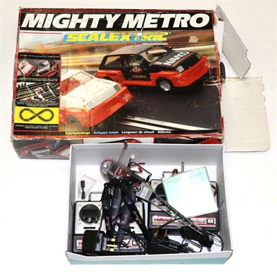 Lot 3529 - Salvation 2 Radio Controlled Helicopter with two control units and a Scalextrix Mighty Metro...