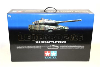 Lot 3533 - Tamiya Radio Control Leopard 2AG Main Battle Tank 1:16 scale (E, in original box)