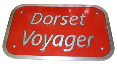 Lot 3219A - ** Virgin Trains 'Dorset Voyager' Aluminium Plate 24.5x15"; 62x38cm