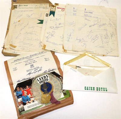 Lot 3027 - Football Related Autographs including Rangers 9th April 1968 (9 signatures); Liverpool 21st...