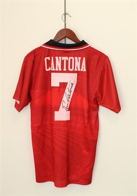 Lot 3034 - Manchester United 1996 Cup Final No.7 Signed Shirt signed by Eric Cantona, with photograph of...